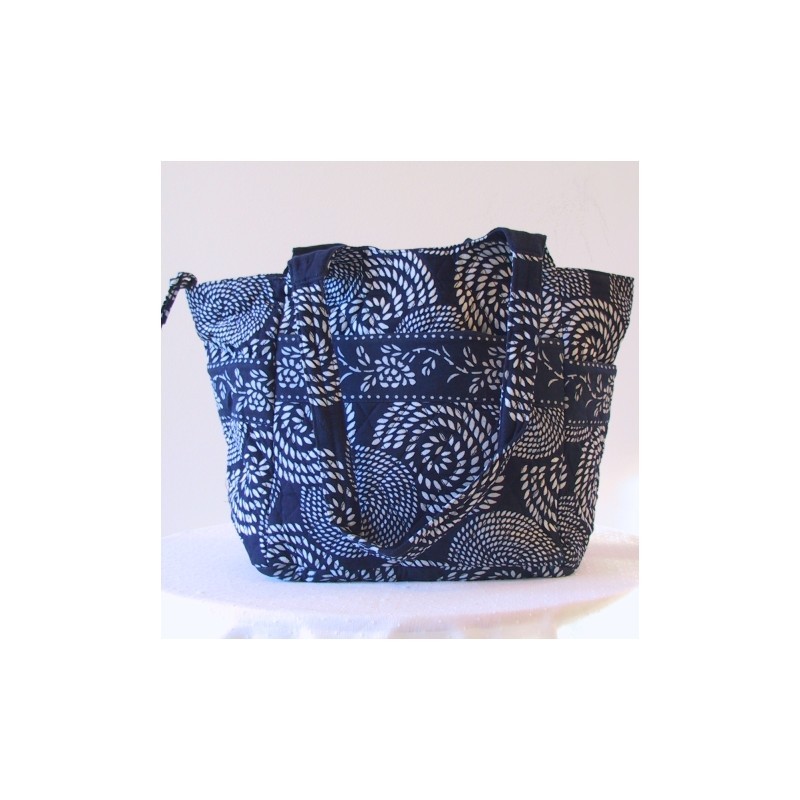 Large Nine Pocket Handbag - Nautical Rope