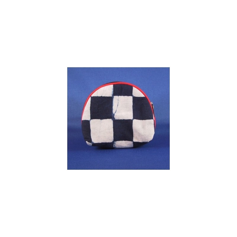 Rounded Change Purse - Checker Board