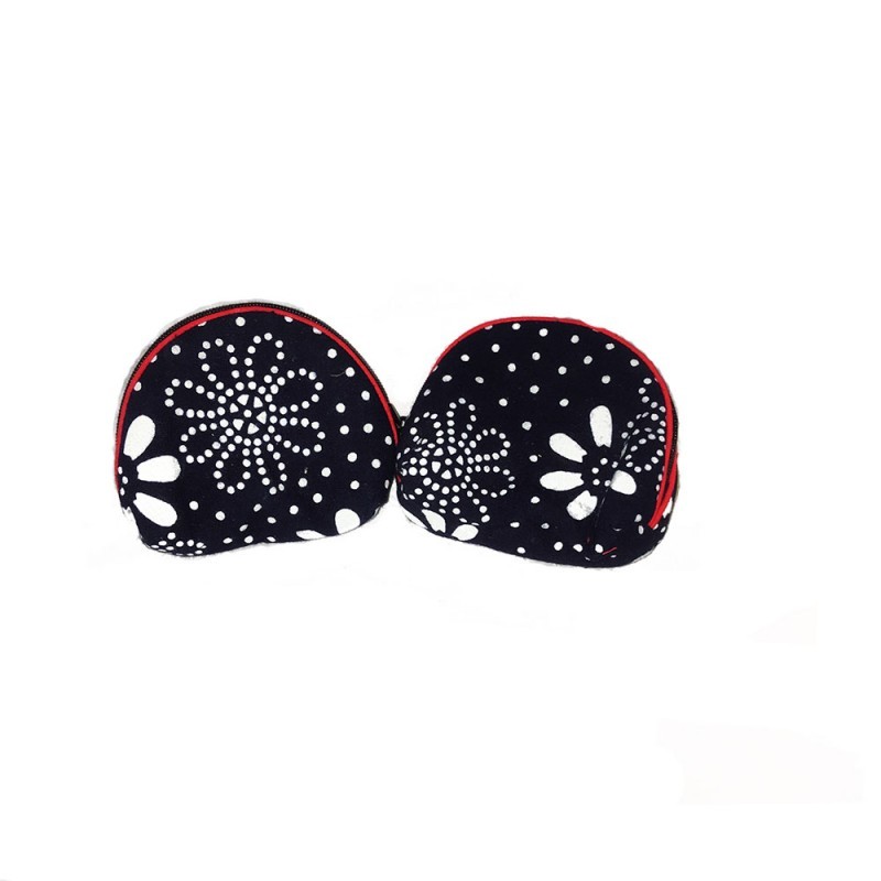 Rounded Change Purse - Flowers