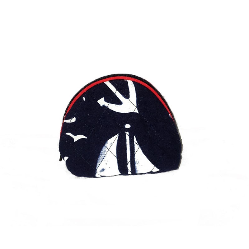 Rounded Change Purse - Sailboats