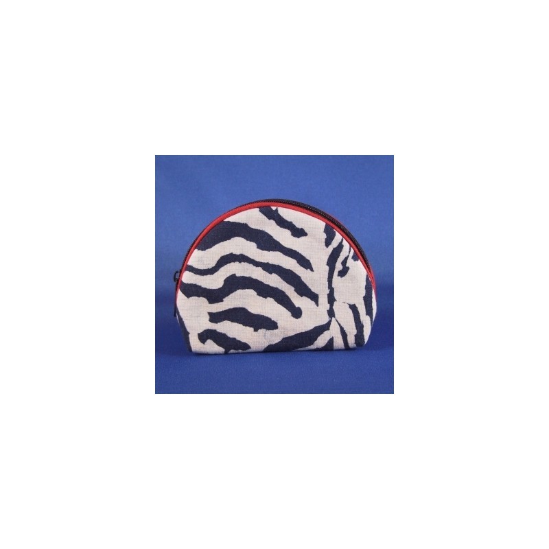 Rounded Change Purse - Zebra