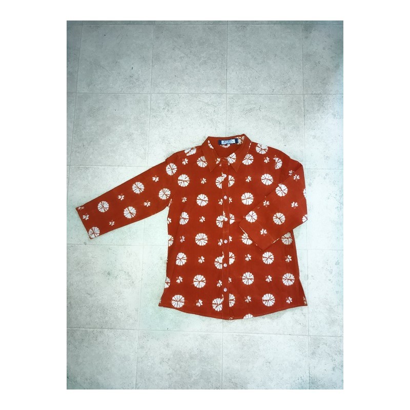 Orange Collared 3/4 Sleeve