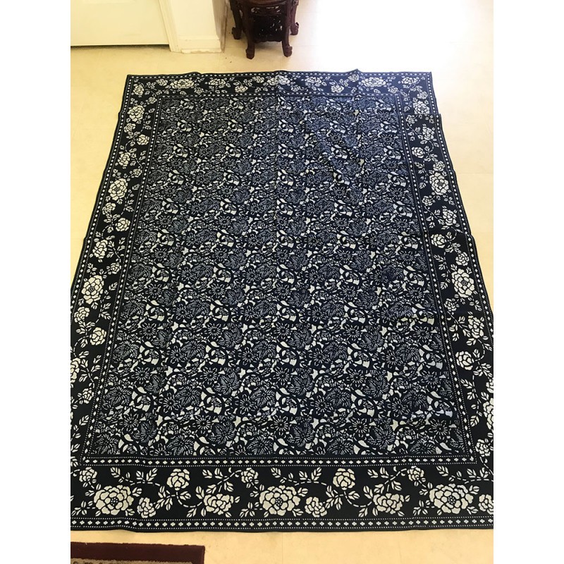 Indigo floral tapestry made by True Blue Collections