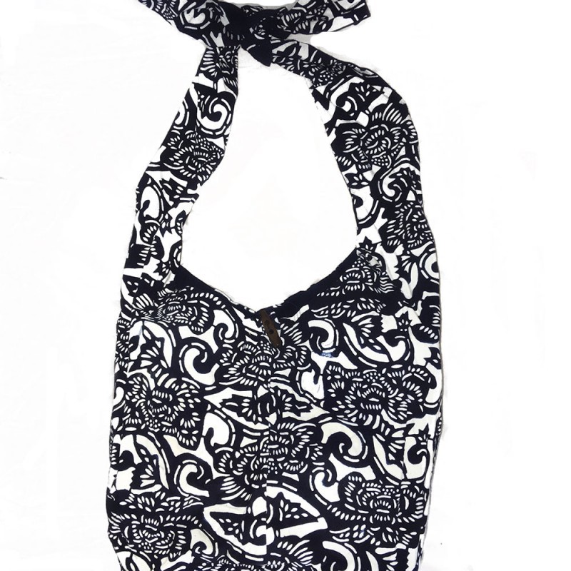 Big Button Tie Bag - Plant